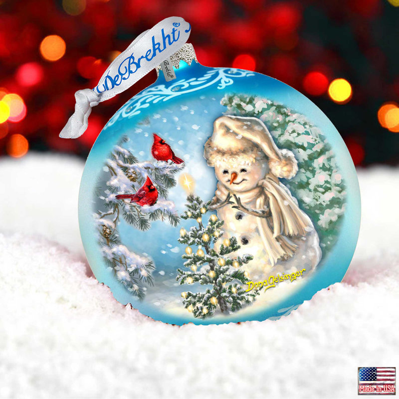 5.5'' Glass Disney/Pixar Ball Ornament, Snowmen 2 