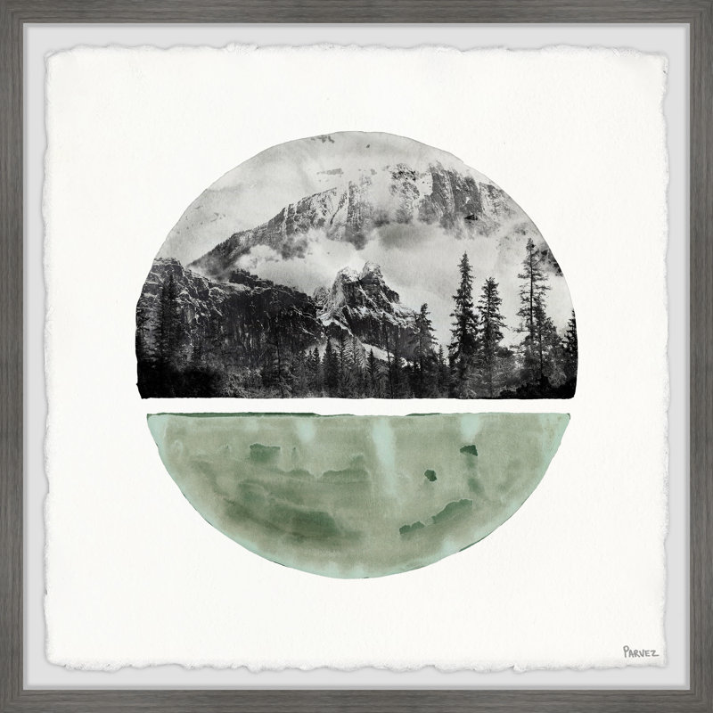 « green cold mountain », impression encadrée, H 12 po x l 12 po x P 1,5 po