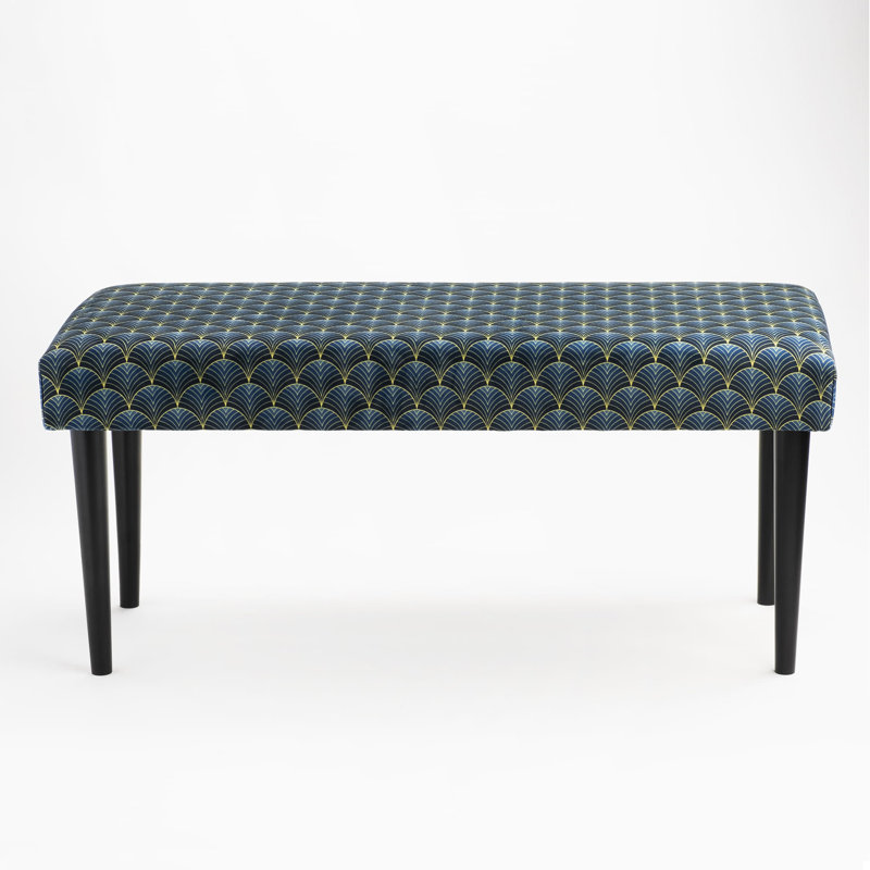 Velvet Upholstered Bench, H40 x W120 x D30cm