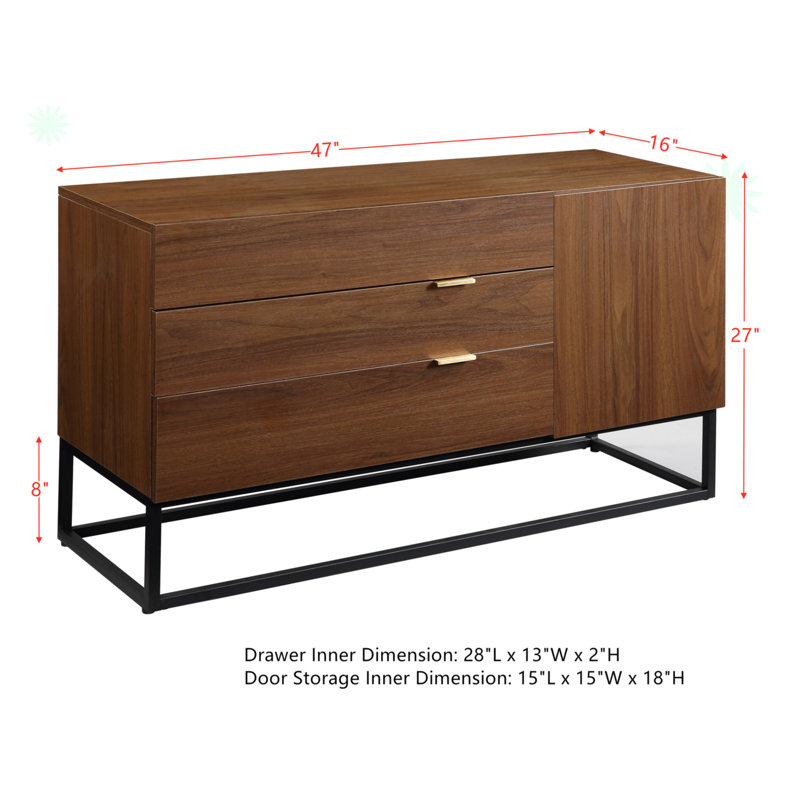 Savell 47'' Console Table, Walnut