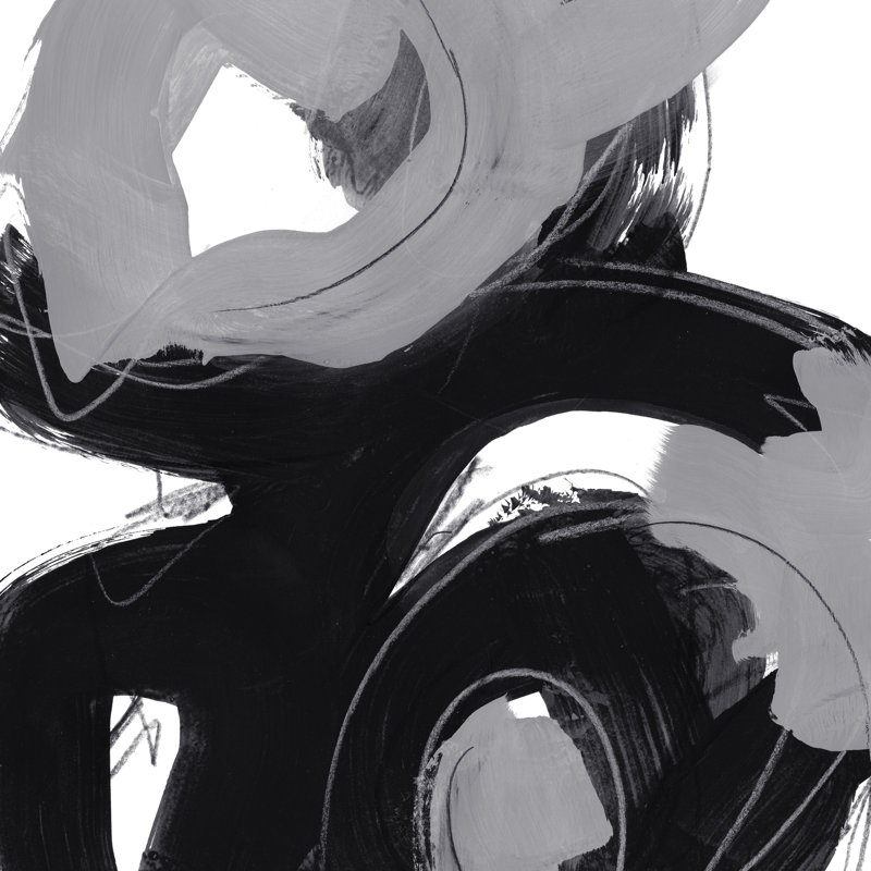 Monochrome VII - Wrapped Canvas Painting, 30cm H x 30cm W x 3.8cm D