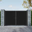 Semi-Privacy Aluminum Privacy Gate, Double Garden Gate (Not Including Posts)-121350060-121643418