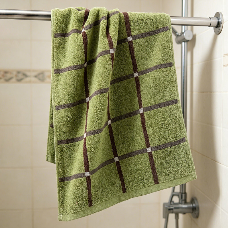 Soft Absorbent Quick Dry Face Towel, Lint Free Hand Towel And Facial Washcloth For Daily Home Use, 13.4x28.3in Green, Green