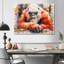 Décoration murale blanc et rouge d'hiver à poils longs Bigfoot-377347912-405930922