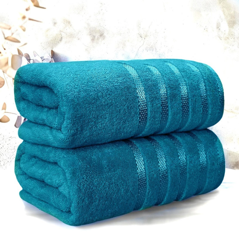 Mikeshia Premium Jumbo Bath Sheet Set, Green