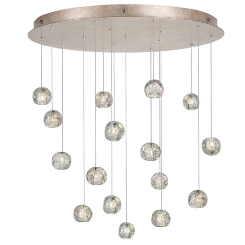 Natural Inspirations Light Cluster Bulb Pendant, Gold, 16 Lights