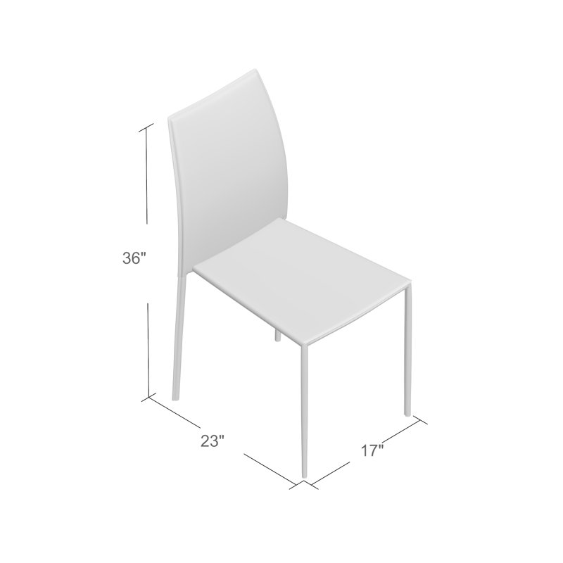 Jason Faux Leather Side Chair, 2, White