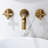 Bathroom Sink Faucet Wall Mounted - Pop-Up Drain, Smooth Water Flow, Bronze, Quality Build Mount Rust-, Straight-121645569