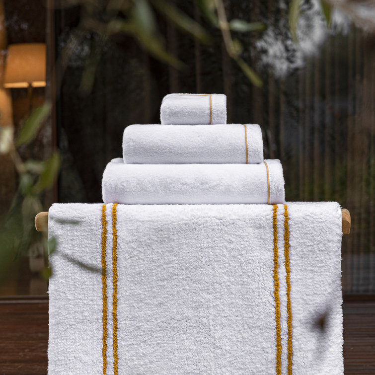 Graccioza Continental Bath Linens - Gold - Gold / Wash Cloth (12 x 12)