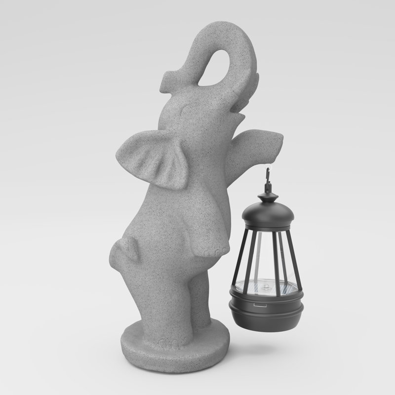 Water Resistant Resin Garden Statue, Grey