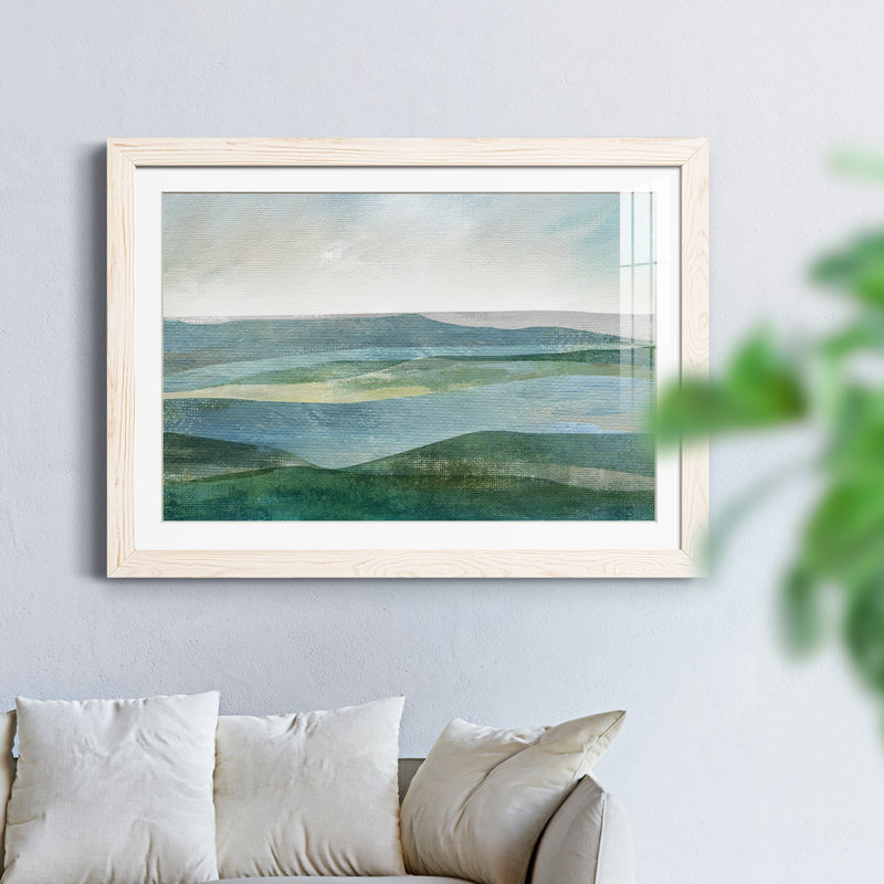 River Valley - peinture encadrée, Cadre blanc, H 31,5 po x l 23,5 po x P 1,5 po