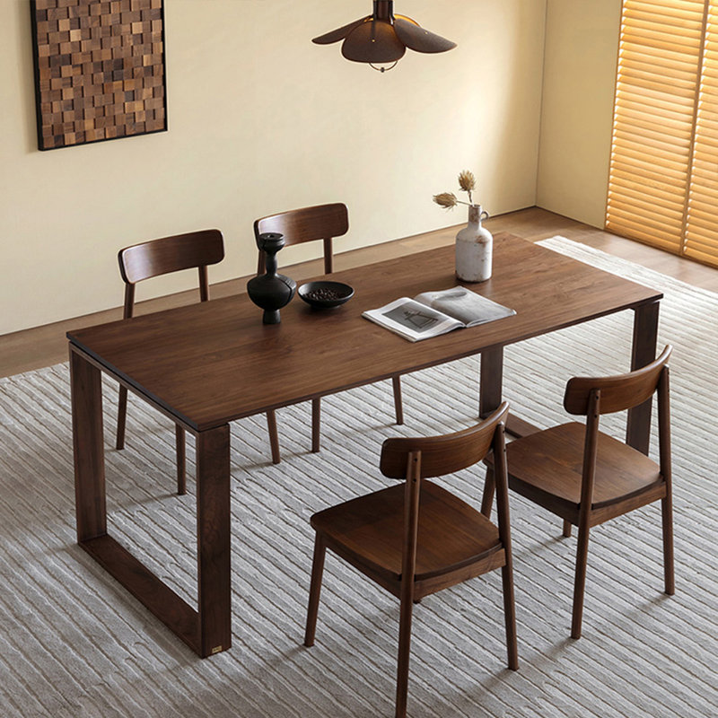 The classic black walnut dining table set