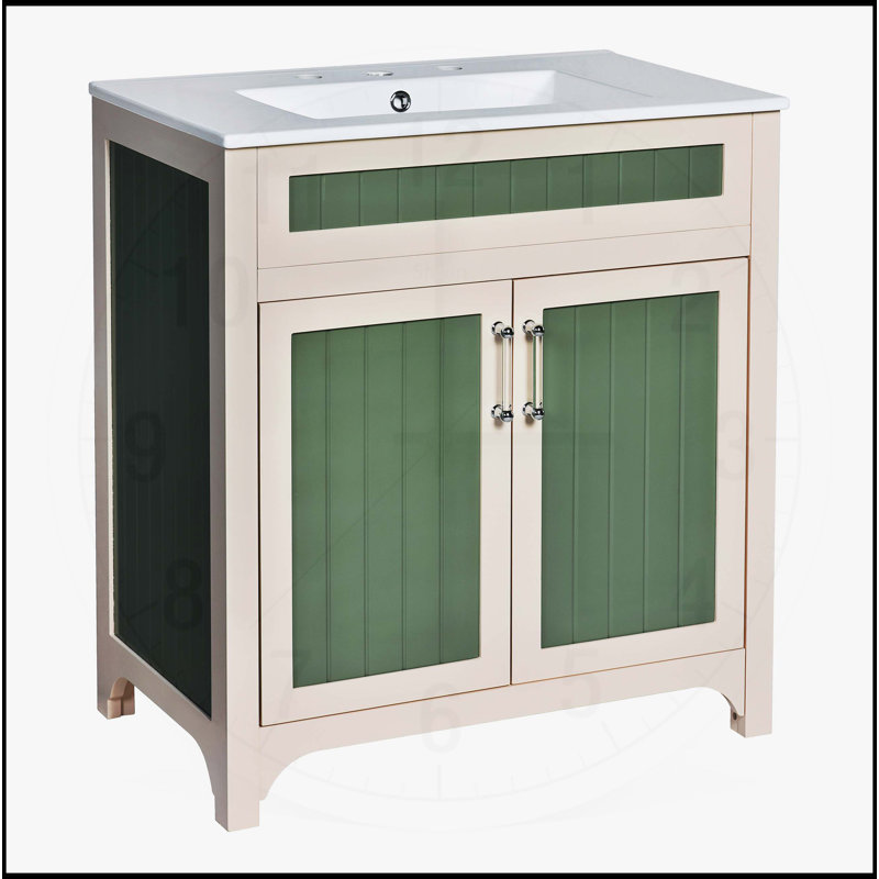 Ensemble de meuble-lavabo avec lavabo en céramique 30 po