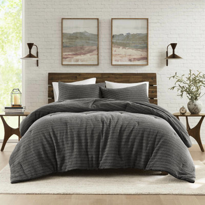 3Pcs King/ King Comforter , Waffle Washed, Unique Texture, Various Combinations, Oversized Cotton Comfort, Pre - Stone Washed Softness, Fill, Comfort Weaved All Season Use