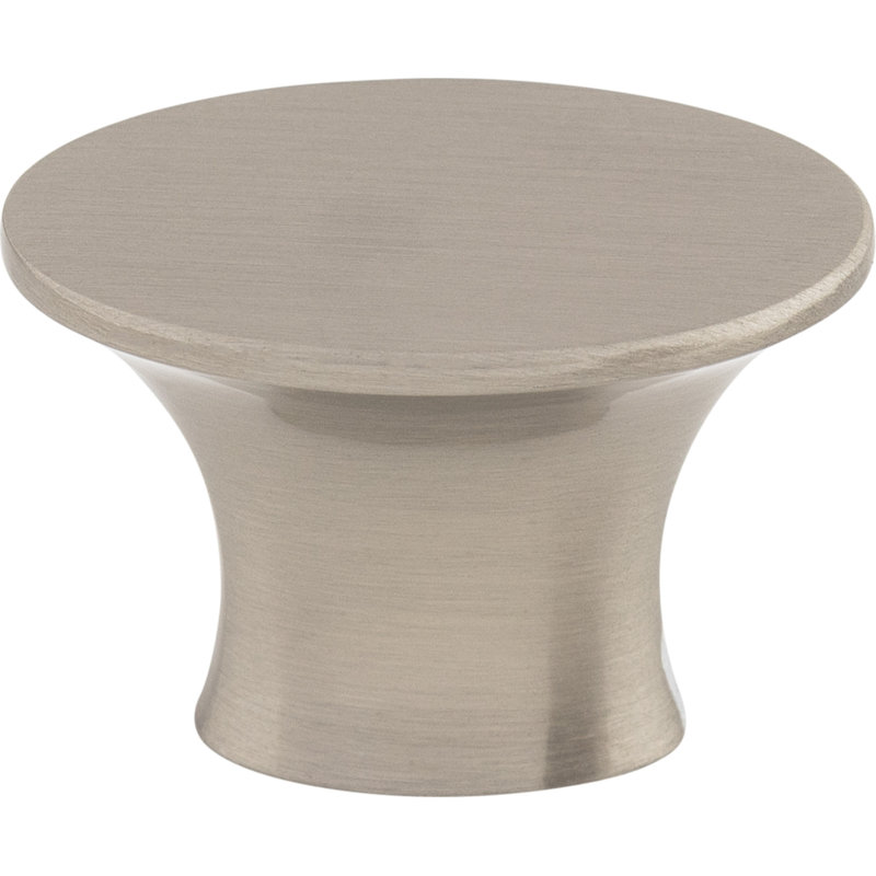Edgewater Oval Knob, 1 5/16" Length, Brushed Satin Nickel