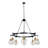 8-Light Modern Black Chandelier Sputnik Chandelier For Dining Room Kitchen Entryway