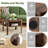 Round Coffee Table with 4 Side Compartments 2-Tier Circle Coffee Table-232886581