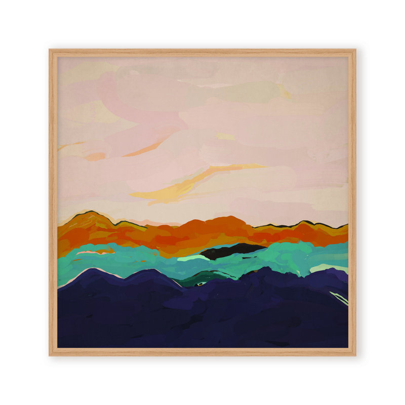 Nature Inspired Twilight Silhouette, 48" H x 48" W, Framed Canvas, Brown