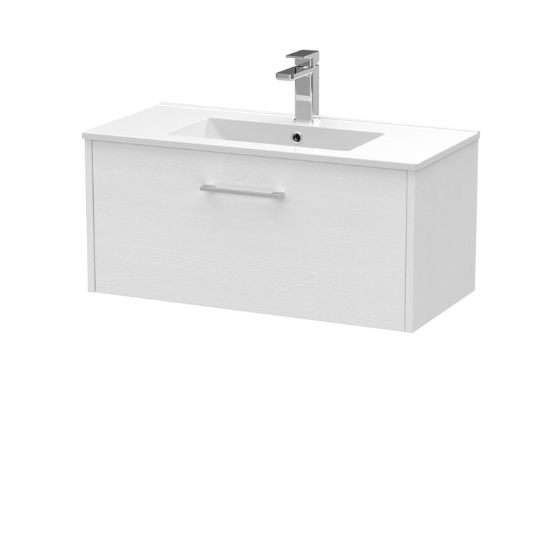 Juno 800 mm Single Vanity, White Ash