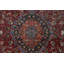 Tapis de zone en laine 9 pi 9 po x 13 pi à main one-of-kind noué la bourgogne Raekwon