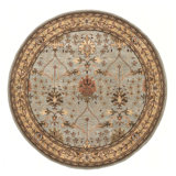 Hand Tufted Wool Floral Area Rug in Blue