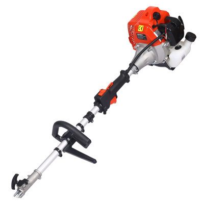 Gas-Powered Snow Broom Sweeper with Nylon Brush, 52cc 2-Stroke Engine for Patios