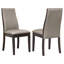Chaise rembourrée taupe et espresso