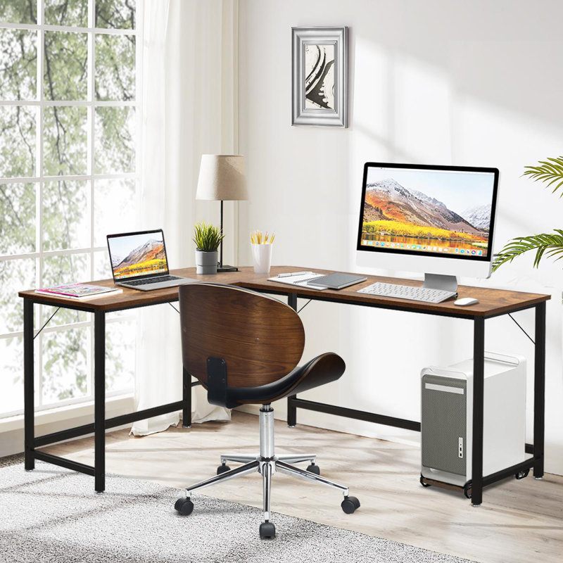 Bureau en L Castauqua, Brun