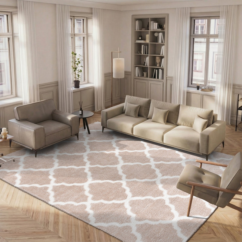 Daneshia Tahoe Shag Performance Geometric Rug, Rectangle 8' x 10'