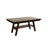 Transitional Rectangular Dark Walnut Table, With Open Shelf, Rubberwood Shelf Dining Constructed Of-1176982302