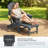 3-Level Adjustable Adirondack Chair with Retractable Ottoman and 2 Cup Holders, Folding All-Weather Outdoor Fire Pit Chair for Deck, Patio, Garden, and Backyard Use, Gray-945779408