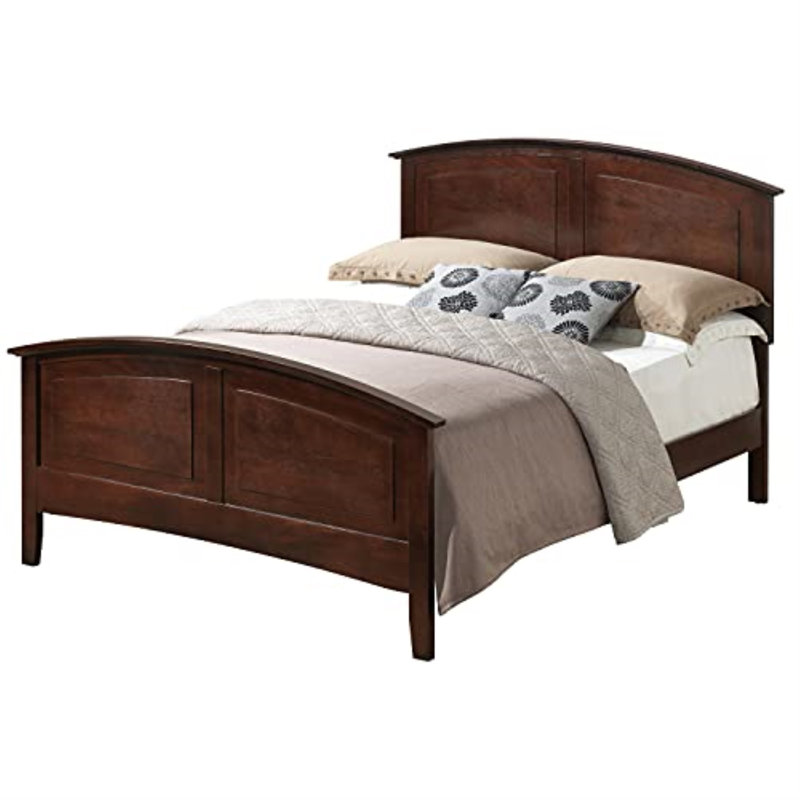 Chene Low Profile Bed, Cappuccino, Queen