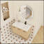 Meuble-lavabo flottant mural de 36 pouces avec lavabo en gel, finition chêne clair et rangement modulaire à 3 portes-129165886