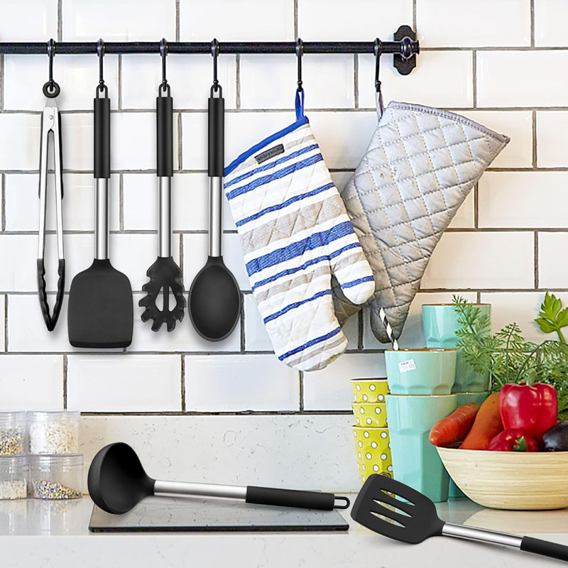LIFEWITA 6 Utensil Set, Black