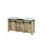 Jackeline 1640mm Free Standing Double Bathroom Vanity with Solid + Manufactured Wood Top-69936345