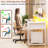 Marlize 59 '' Desk with 3 Drawers, Power Outlet, Led Lights and Storage Shelves-2083972420