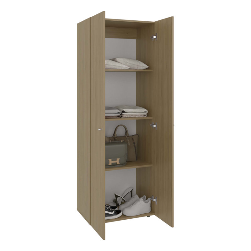 Soham Closet System Eco, Bedroom, Macadamia, Oak