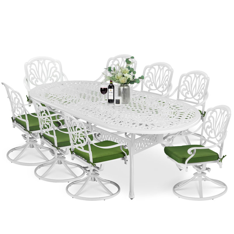 8 - Person Patio Dining Set with Oval Table , Cushions Included