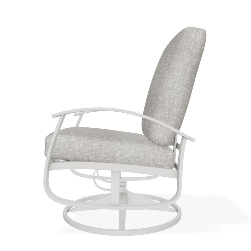 Belle Isle Outdoor Lounge Chair, Hither Pewter, Snow