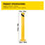 48-Inch Heavy Duty Steel Safety Bollard Post - High Visibility Yellow Protective Guard with Anchor Bolts for Warehouse & Garage