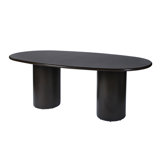 Kersten 84 In. W Oval Wood Pedestal Dining Table