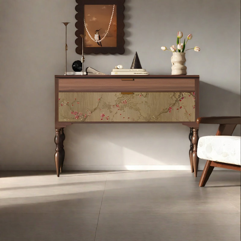 Classical Creative Console Table with Drawers, Brown