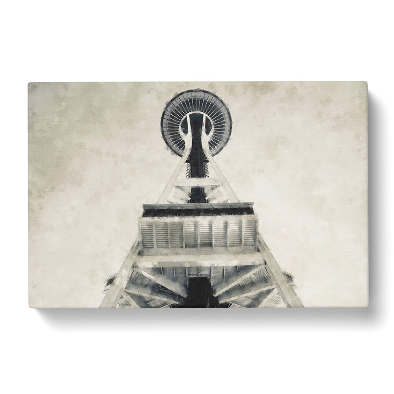 The Space Needle In Seattle - Wrapped Canvas Print, 50cm H x 76cm W x 3cm D