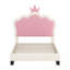 Lit princesse simple tapissier avec tête de lit couronne