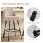 Fabric Upholstered Bar Stools with Spring and Footrest -353470327