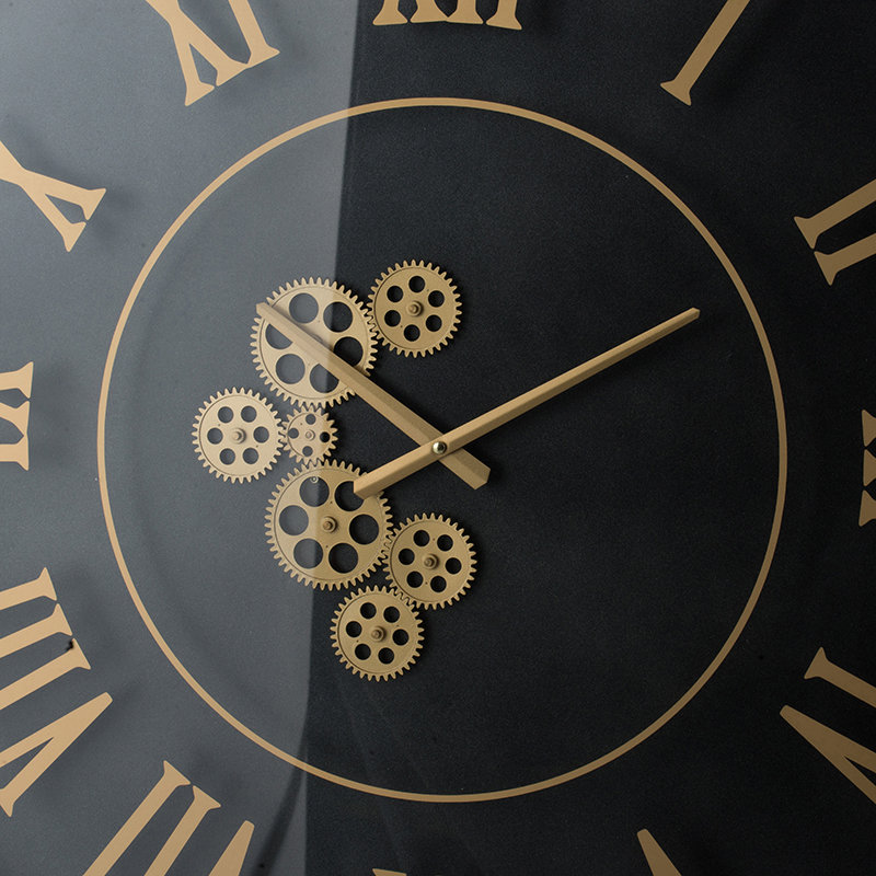 Très grande horloge murale Giavanna, Or, Grand