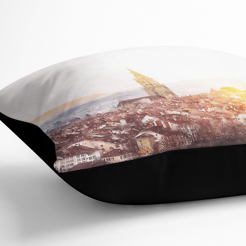 Square Cushion, Black, 40cm H x 40cm W x 15cm D