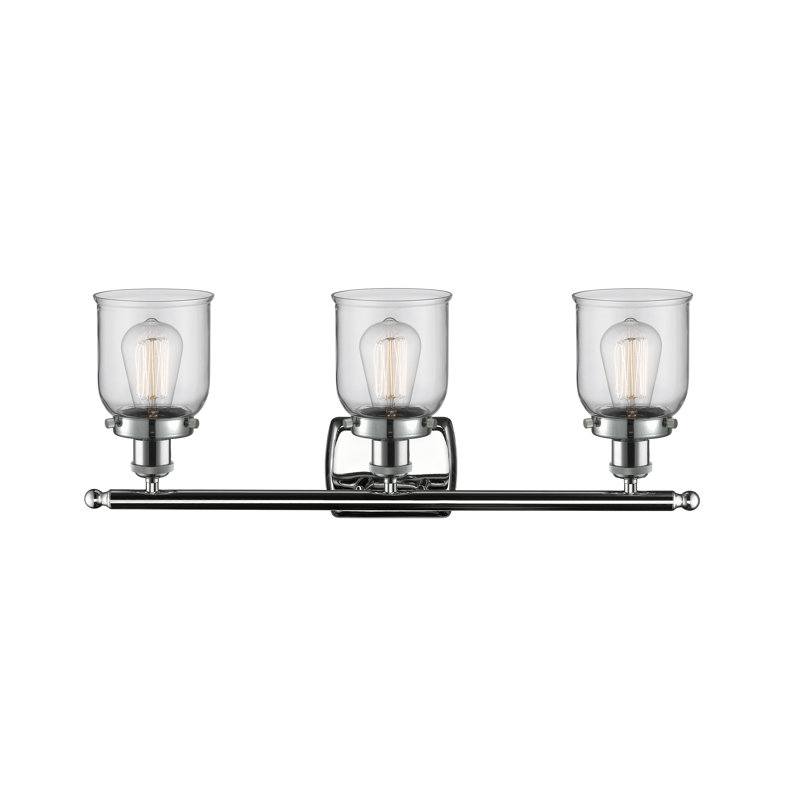 Éclairage pour meuble-lavabo 3 lumières 26 po Ballston Urban Bell, Clair, Chrome poli, Incandescent
