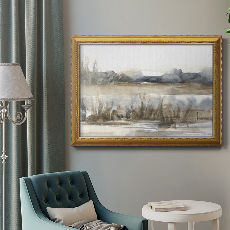 «Blue-Grey Marsh II», peinture sur toile encadrée