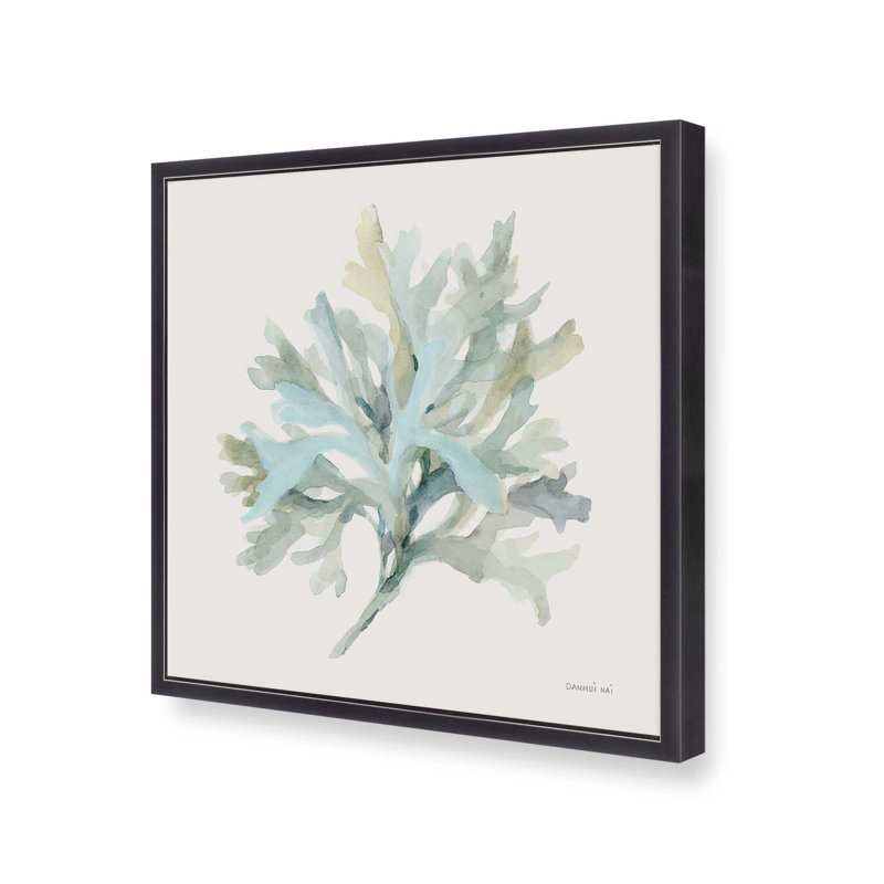 «Coastal Sagebrush Whisper», reproduction d'art, H 13,75 po x l 13,75 po, Cadre de coin ouvert en zinc patiné